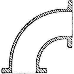 3 in. Flanged 125# Ductile Iron C110 Full Body Long Radius 90 Degree Bend