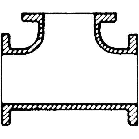 Flanged Global Asphaltic and Fusion Bonded Epoxy Ductile Iron Tee with Cement-lined 