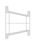 Flanged 125# Concentric Global Asphaltic Ductile Iron C110 AWWA Full Body Reducer with Cement-lined 