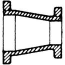 Flanged 125# Concentric Global Asphaltic Ductile Iron C110 AWWA Full Body Reducer with Cement-lined 