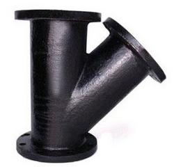 6 x 6 x 4 in. Flanged 125# Reducing Bituminous Tar Ductile Iron C110 Full Body Wye