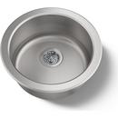 KOHLER Stainless Steel 18-3/8 x 18-3/8 in. No Hole Single Bowl Dual Mount Kitchen Sink 