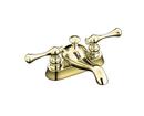 Two Handle Bathroom Sink Faucet in Vibrant Polished Brass