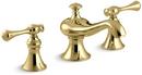 Two Handle Widespread Bathroom Sink Faucet in Vibrant Polished Brass