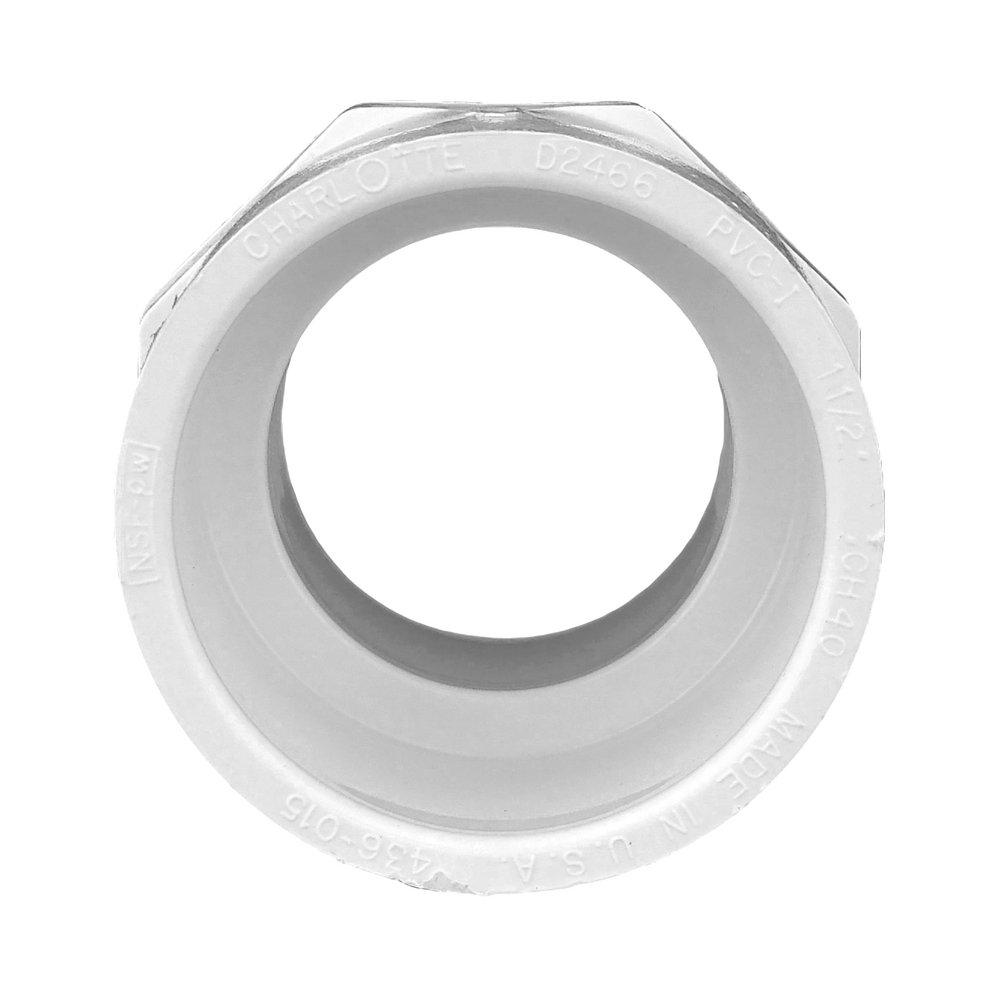 White PVC Schedule 40 Male Adapter 