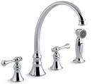 KOHLER Polished Chrome Two Handle Kitchen Faucet 