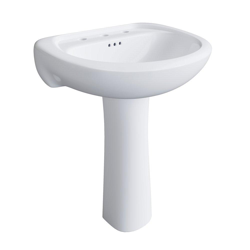 PROFLO&reg; White 20 in. Vitreous China Pedestal for 4000 & 5000 