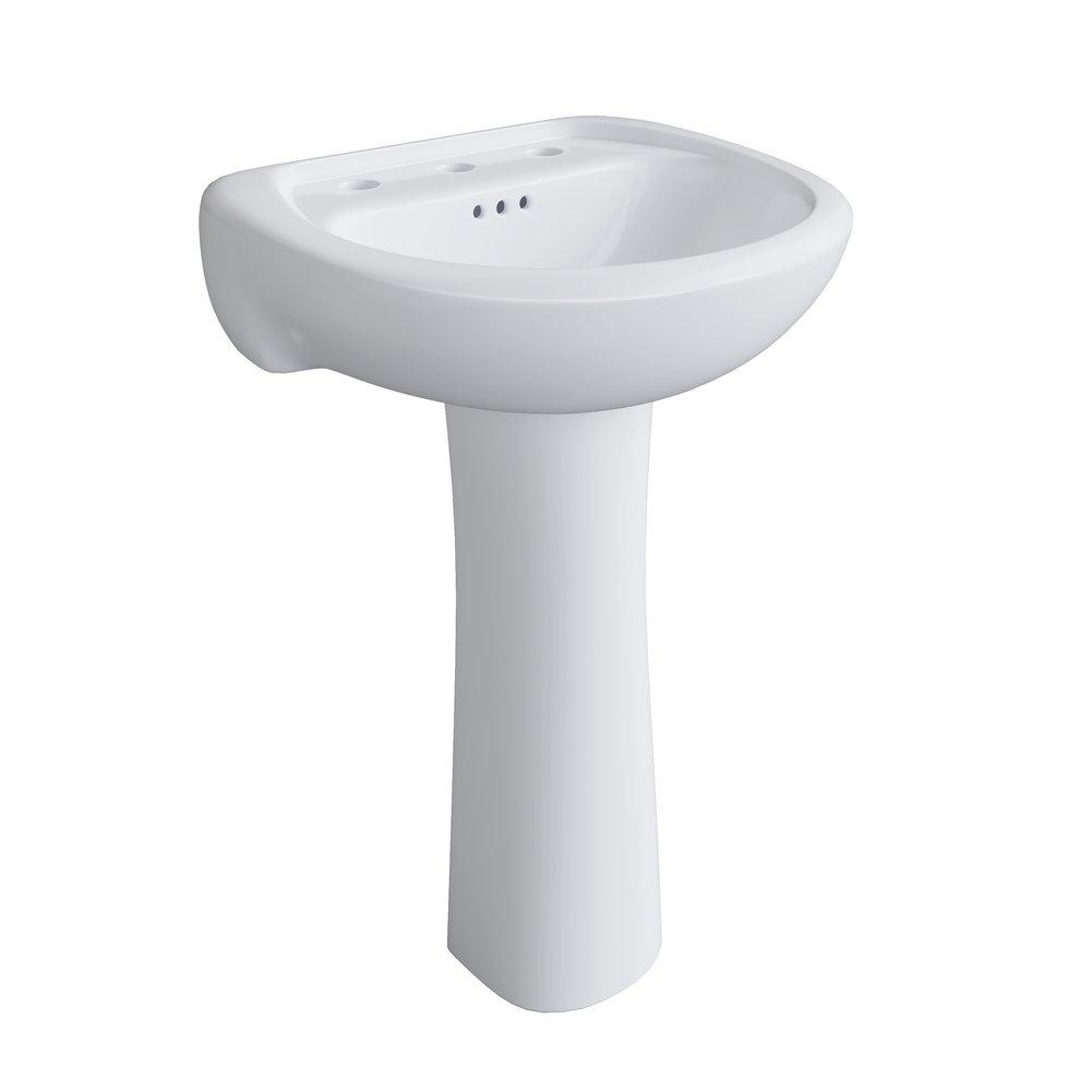 PROFLO&reg; White 20 in. Vitreous China Pedestal for 4000 & 5000 