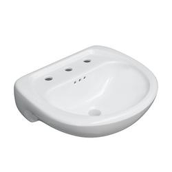 20-1/4 in. Oval Vitreous China Pedestal Bathroom Sink in White