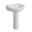 20-1/4 x 18 in. Oval Pedestal Bathroom Sink in White