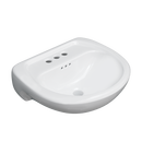20-1/4 in. Oval Vitreous China Pedestal Bathroom Sink in White