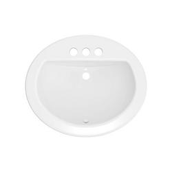 19 in. Drop-in Oval Vitreous China Bathroom Sink in White
