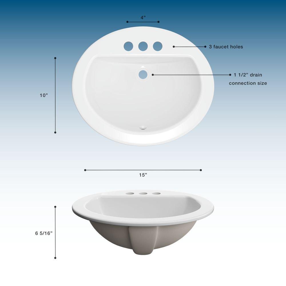 PROFLO&reg; White Drop-in Basin 