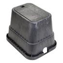 18 in. Plastic Black Water Meter Box with Solid Lid