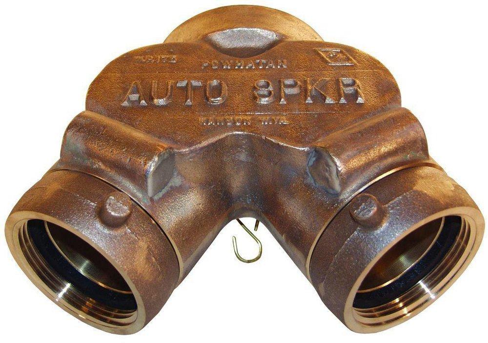 Dixon Valve & Coupling Polished Chrome 4 x 2-1/2 x 2-1/2 in. Cast Brass Single Clapper Inlet 