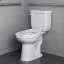 PROFLO&reg; White Plastic Elongated Open Front Less Cover Toilet Seat 