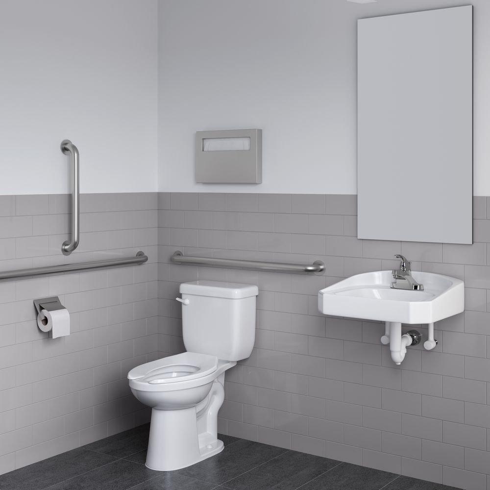 PROFLO&reg; White Plastic Elongated Open Front Less Cover Toilet Seat 