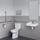 PROFLO&reg; White Plastic Elongated Open Front Less Cover Toilet Seat 