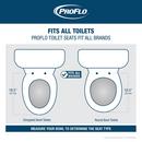 PROFLO&reg; White Plastic Elongated Open Front Less Cover Toilet Seat 