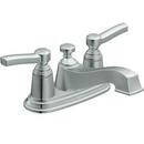 Double Lever Handle Low Arc Lavatory Faucet in Polished Chrome