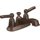 Double Lever Handle Low Arc Lavatory Faucet in Oil Rubbed Bronze