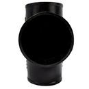 Black No Hub Cast Iron Sanitary Tee 