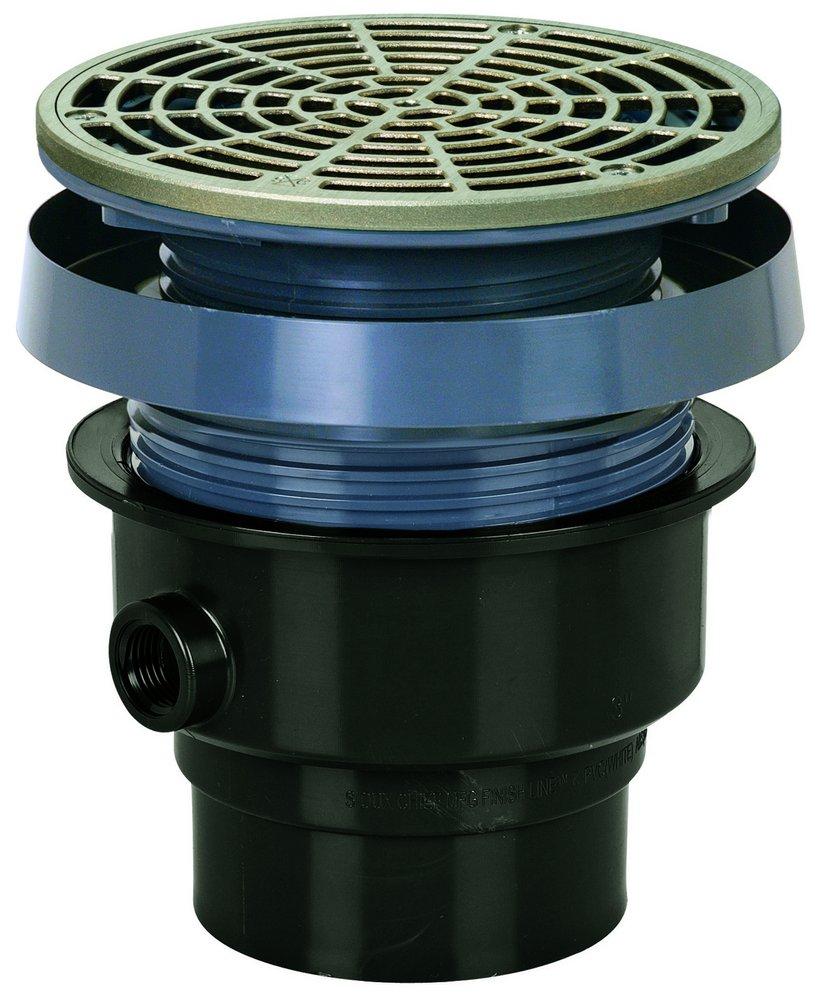 Sioux Chief Nickel Bronze Inside Caulk Plastic Floor Drain 