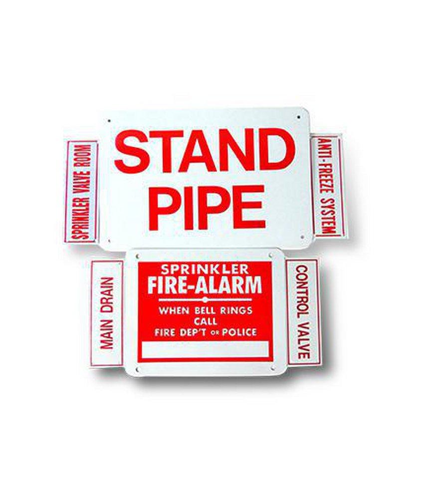 Brecco White/Red 2 in. Aluminum Air Line Sign 