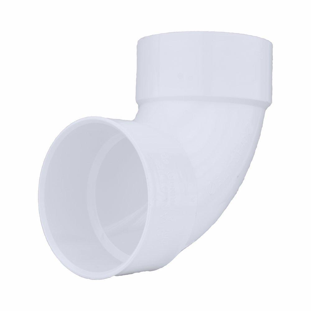 White PVC DWV 90° Elbow 