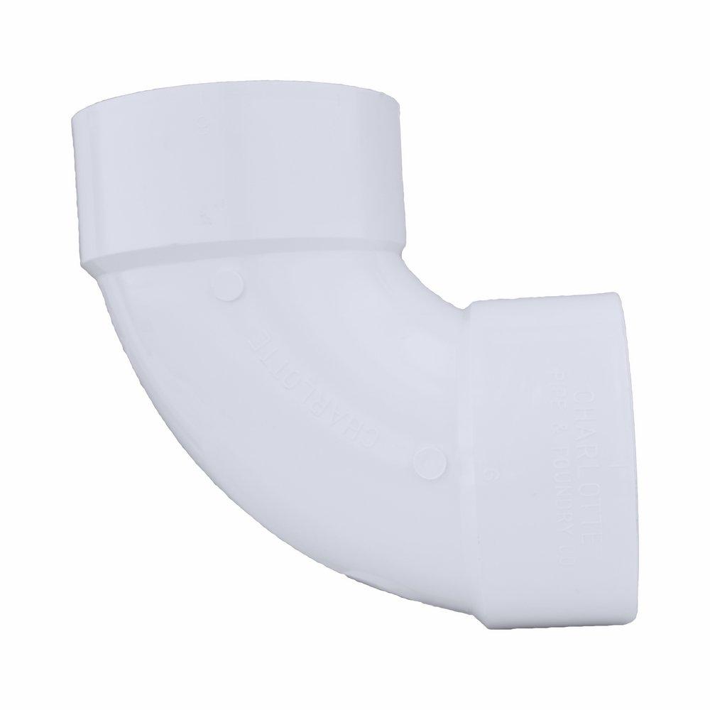 White PVC DWV 90° Elbow 