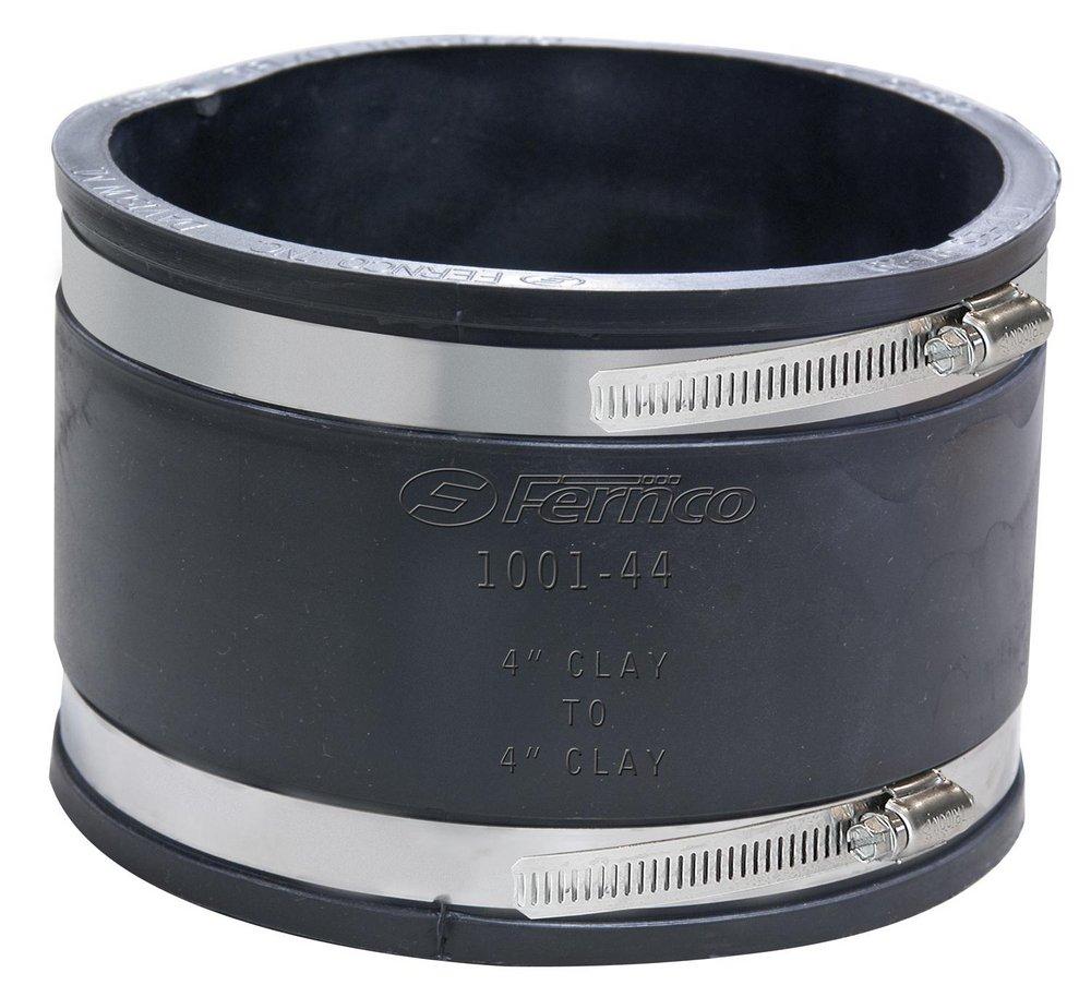 Fernco Clamp Plastic Coupling with Stainless Steel Band 