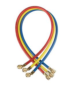 72 in. 1/4 in. Hose Set R/Y/B with 45&deg; SealRight&trade; fitting at One End