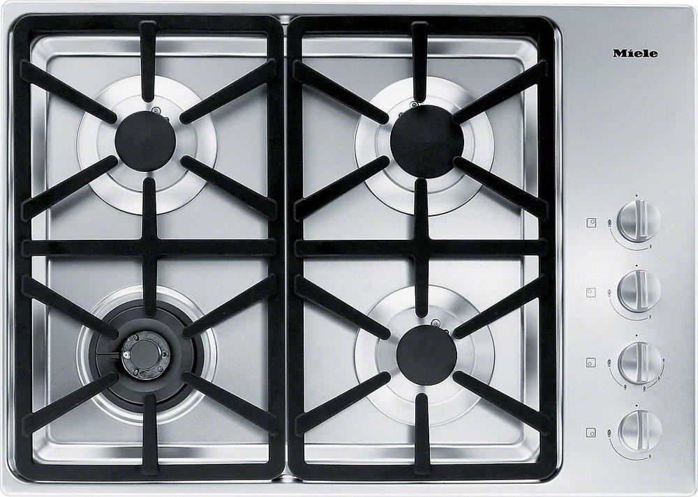 Miele Stainless Steel Cooktop Stainless Steel 30 Natural Gas 4 Burner FRMD 