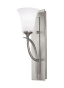 Seagull Lighting Brushed Steel 100W 1-Light Medium E-26 Base Incandescent Vanity Fixture 