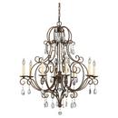 Visual Comfort & Co. Generation Lighting Mocha Bronze 37-1/2 in. 8-Light Candelabra E-12 Base Chandelier 