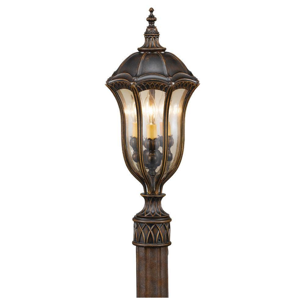 Generation Lighting Walnut 22 in. 60W Wall Mount Candelabra Lantern 