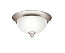 Kichler Lighting Brushed Nickel 6-1/4 x 13-1/4 in. 60 W 2-Light Medium Flush Mount Ceiling Fixture 
