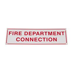 6 x 2 in. Aluminum Fire Department Connection Sign