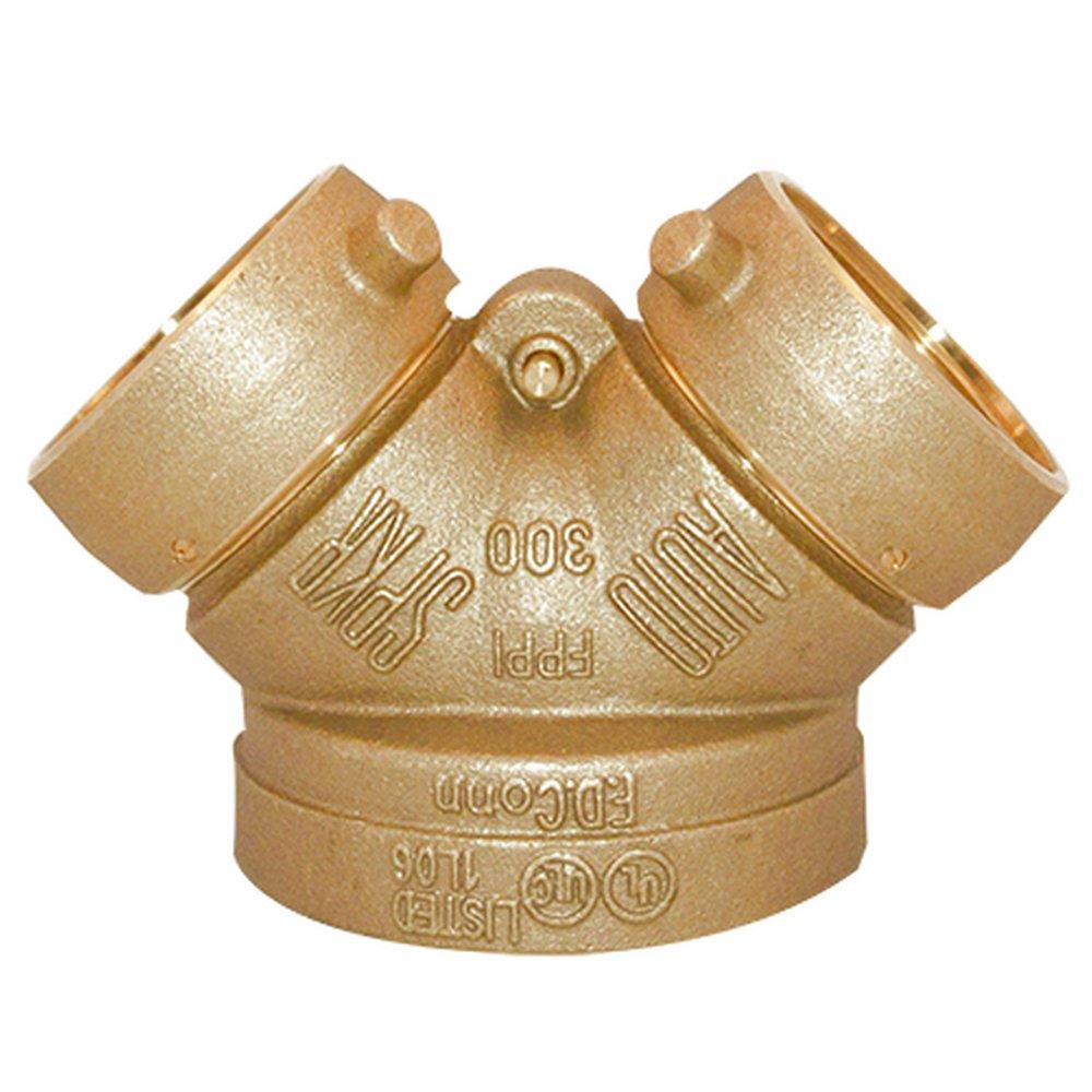 FPPI&reg; Rough Brass 4 x 2-1/2 x 2-1/2 in. Brass Single Clapper Inlet 