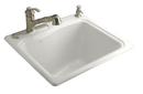 25 x 22 in. Top Mount Laundry Sink in White