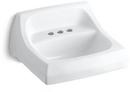 21-1/4 x 18-1/4 in. Rectangular Wall Mount Bathroom Sink in White