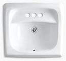 KOHLER White Wall Mount Bathroom Sink with Overflow 