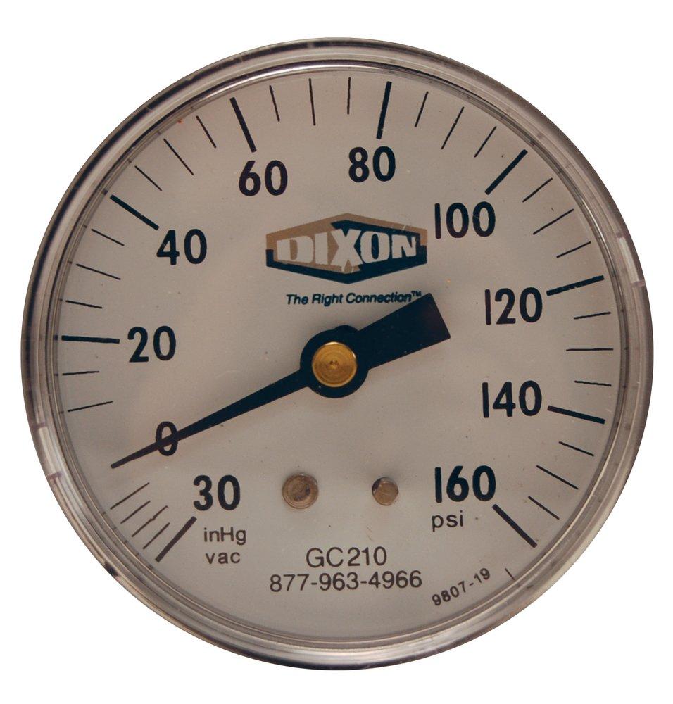 Dixon Valve & Coupling Black 2 x 1/4 in. Plastic Pressure Gauge 
