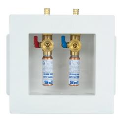 1/4-Turn Plastic Fire-Rated F1807 PEX Washing Machine Supply Box with Hammer Arrestor, Contractor Pack