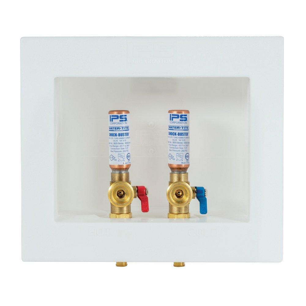 Water-Tite White 8-3/8 in x 6-1/8 in x 3-3/4 in Washing Machine Supply Box 