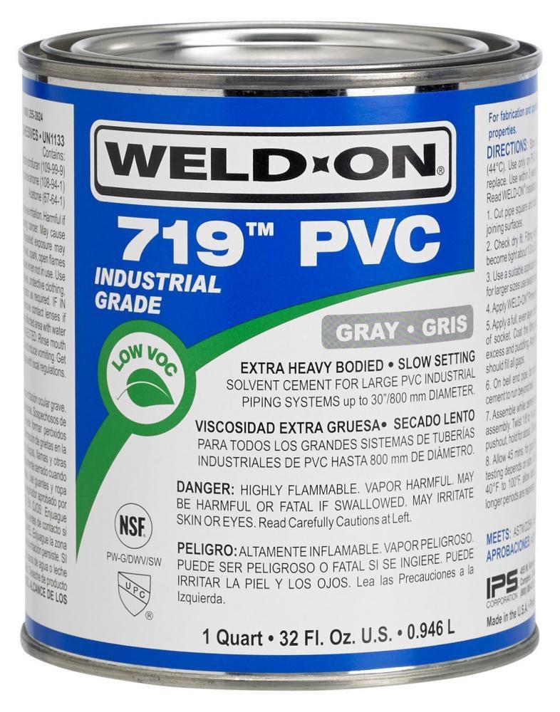 Weld-On&reg; Slow Set PVC White Pipe Cement 
