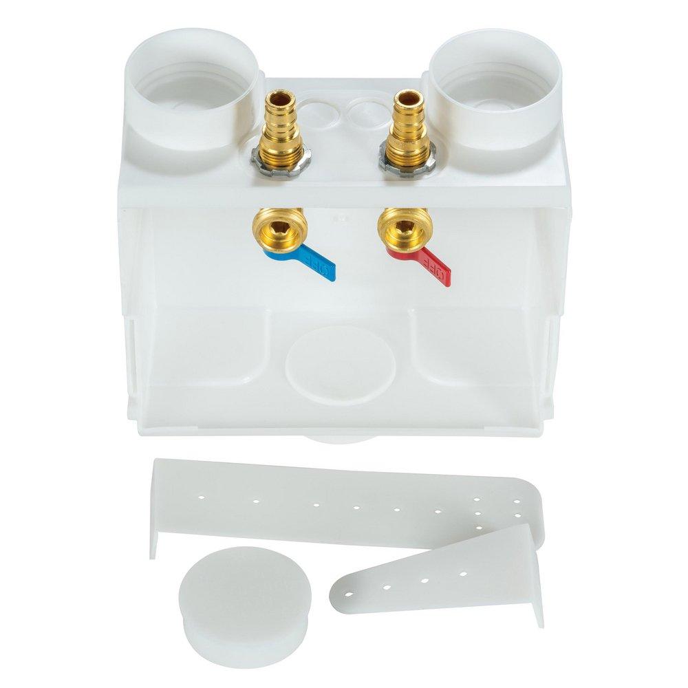 Water-Tite White 3-3/8 x 10-3/16 x 8-13/16 in. Washing Machine Supply Box 