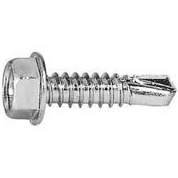 1 in. x 14 mm. Zinc Plated Hex Washer Head Self-Drilling & Tapping Screw