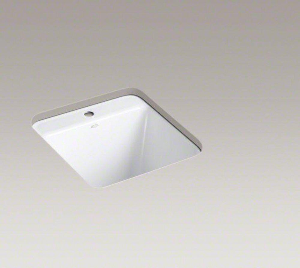 KOHLER White 1-Hole 1-Bowl Undermount Utility Sink 