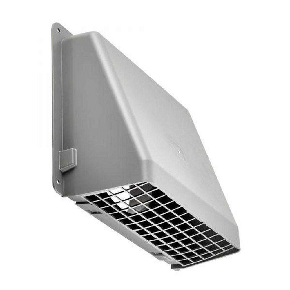 Lambro Industries Grey 12-63/100 x 11-59/100 x 8 in. Wall Vent Plastic 
